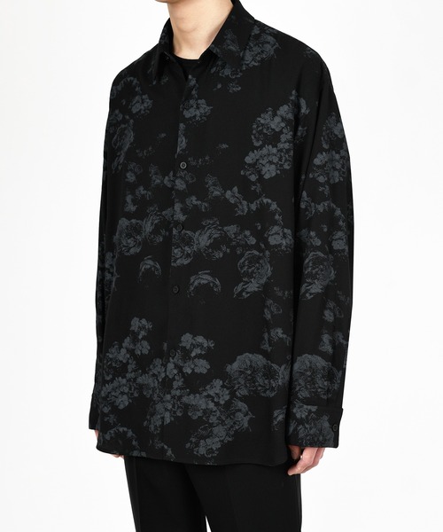 LAD MUSICIAN(ラッドミュージシャン)の「NEW ROSE MIX BIG SHIRT(Tシャツ/カットソー・メンズ・ブラック・42/46/44)」の3枚目の写真