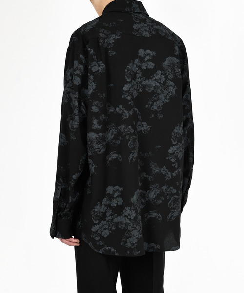 LAD MUSICIAN(ラッドミュージシャン)の「NEW ROSE MIX BIG SHIRT(Tシャツ/カットソー・メンズ・ブラック・42/46/44)」の4枚目の写真