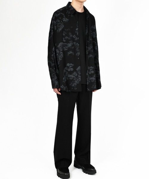 LAD MUSICIAN(ラッドミュージシャン)の「NEW ROSE MIX BIG SHIRT(Tシャツ/カットソー・メンズ・ブラック・42/46/44)」の5枚目の写真
