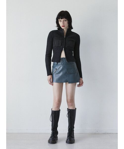 jouetie（ジュエティ）の「ダブルZIPコンパクトニット（ニット/セーター・レディース・ブルー/カーキ/ブラック・MEDIUM）」の20枚目の写真