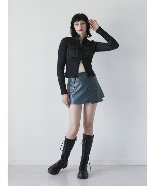 jouetie（ジュエティ）の「ダブルZIPコンパクトニット（ニット/セーター・レディース・ブルー/カーキ/ブラック・MEDIUM）」の22枚目の写真