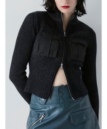 jouetie | ダブルZIPコンパクトニット(ニット/セーター)