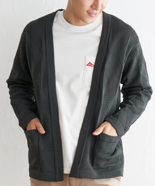ikka（イッカ）の「GOKU楽ニットジオメカーディガン（カーディガン/ボレロ・メンズ・オリーブ/チャコールグレー・L/XL/M/S）」の2枚目の写真