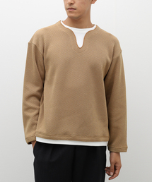 417 EDIFICE | キーネック レイヤードカットソー(Tシャツ/カットソー)