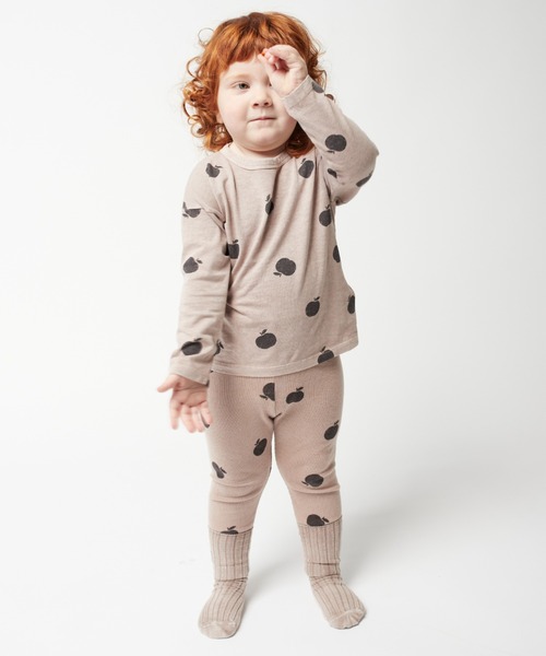 BOBO CHOSES（ボボショーズ）の「Poma allover long sleeve T-shirt（Tシャツ/カットソー・キッズ・モカ・18-24MONTH/2-3YEAR/12-18MONTH/6-12MONTH）」の2枚目の写真