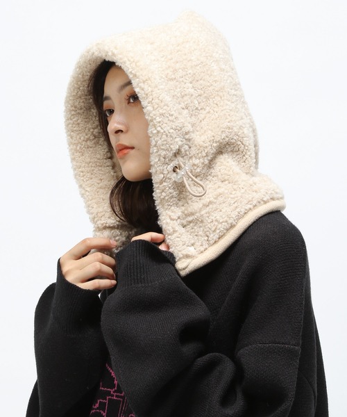 Anui（アニュイ）の「【UNISEX】フェイクボアバラクラバ（ネックウォーマー/スヌード・レディース・オフホワイト/ブルー・FREE）」の2枚目の写真