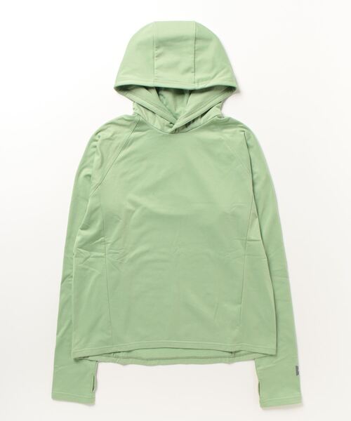 TIGORA by BEAMS DESIGN（ティゴラバイビームスデザイン）の「ティゴラ ビームス TIGORA BEAMS フィットネス ダンボールニットZIPパーカー（パーカー・レディース・ブラウン/ライトグリーン・L/XL/M）」の2枚目の写真