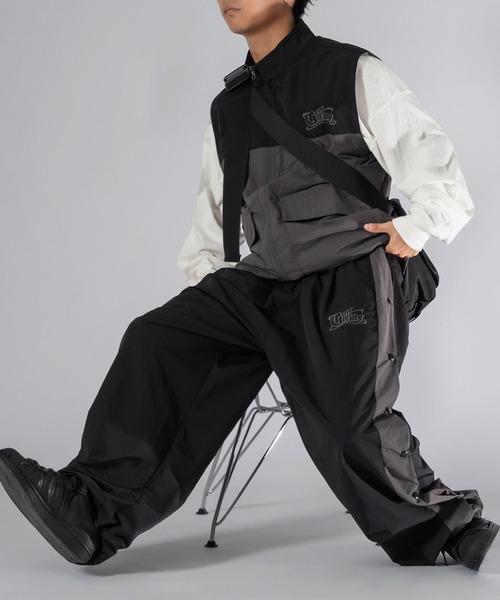 kutir（クティール）の「【低身長向けアイテム】2way配色ナイロンラインパンツ（その他パンツ・メンズ・ピンク系その他/ブラック/ネイビー・MEDIUM/SMALL）」の7枚目の写真