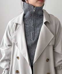 EPIMI E'PIMMY | 【ハンドウォッシャブル】ウール混ショート丈ハーフジッププルオーバー(ニット/セーター)