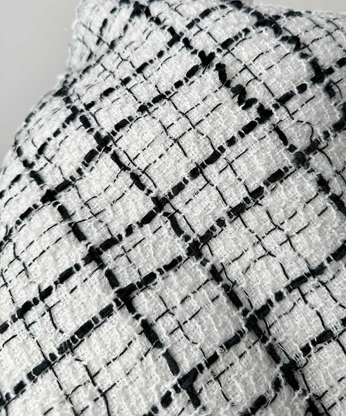 PICCIN(ピッチン)の「ツイードフリンジストール(ストール/ショール・レディース・ブラック/ホワイト・FREE)」の12枚目の写真