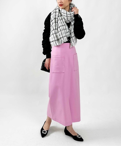 PICCIN(ピッチン)の「ツイードフリンジストール(ストール/ショール・レディース・ブラック/ホワイト・FREE)」の18枚目の写真