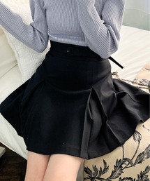 ハイウエストプリーツミニスカート