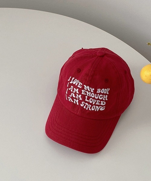 Vipoa（ヴィポア）の「レタリングキャップ（キャップ・レディース・レッド/グレー/アイボリー/グリーン/ブラック/ピンク/オレンジ/ネイビー・FREE）」の8枚目の写真