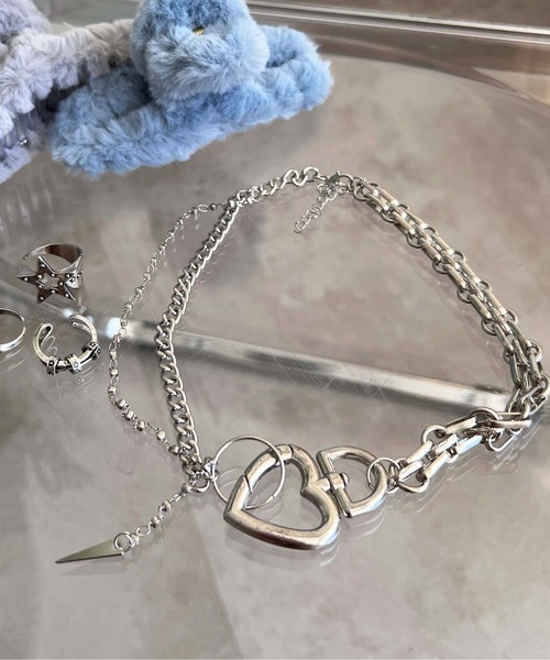 sedacle（セダクル）の「【SDG】ハートモチーフネックレス（ネックレス・レディース・シルバー・FREE）」の2枚目の写真