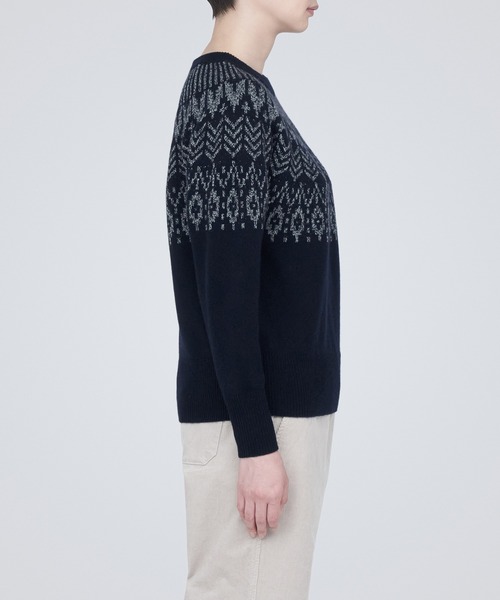 無印良品（ムジルシリョウヒン）の「メリノウールジャカード編みクルー