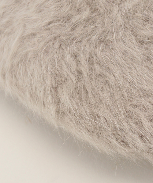 B.C STOCK(ベーセーストック)の「シャギーベレー(ハンチング/ベレー帽・レディース・グレー/ブラック/チャコールグレー・FREE)」の7枚目の写真