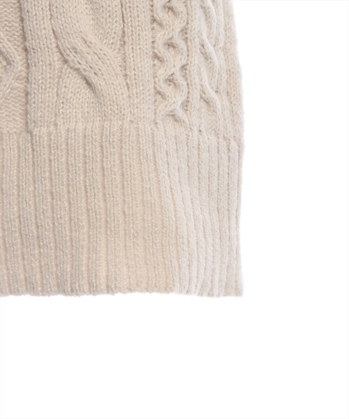 clear（クリア）の「肩開きケーブルニットミニワンピース（ワンピース・レディース・杢グレー/ベージュ/アイボリー・F）」の18枚目の写真