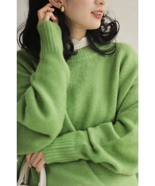 cawaii(カワイイ)の「触ればやみつき ふわもち長袖ニット(ニット/セーター・レディース・グリーン/アイボリー/チャコールグレー・FREE)」の14枚目の写真