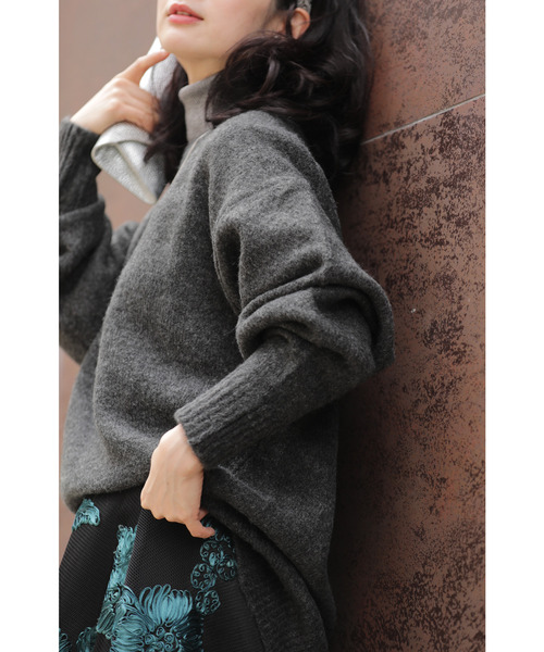 cawaii(カワイイ)の「触ればやみつき ふわもち長袖ニット(ニット/セーター・レディース・グリーン/アイボリー/チャコールグレー・FREE)」の12枚目の写真