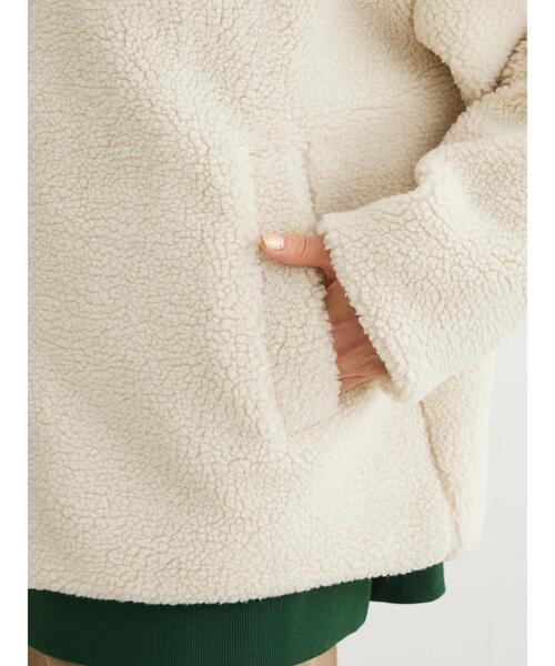 Green　Parks（グリーンパークス）の「スタンドカラーボアブルゾン（ブルゾン・レディース・グレー/モカ/アイボリー/ブラック・FREE）」の13枚目の写真