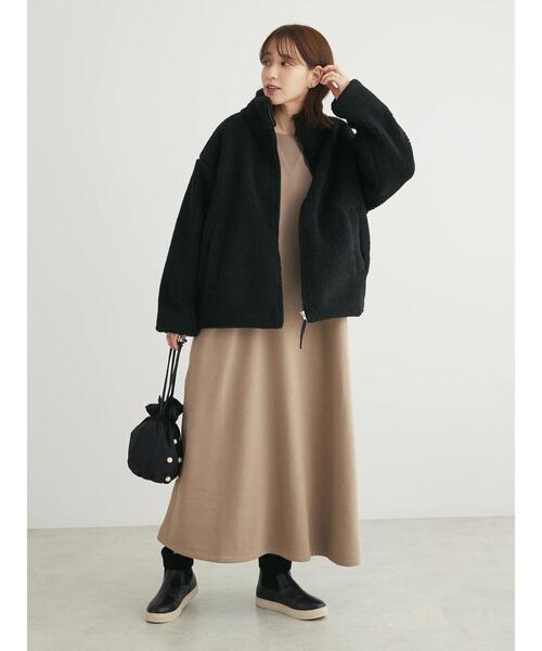 Green　Parks（グリーンパークス）の「スタンドカラーボアブルゾン（ブルゾン・レディース・グレー/モカ/アイボリー/ブラック・FREE）」の20枚目の写真