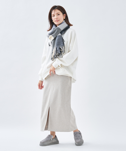 abahouse mavie（アバハウスマヴィ）の「ブロックチェックストール（ストール/ショール・レディース・ブルー/オレンジ/ブラック・フリー）」の12枚目の写真