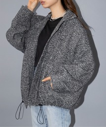 【SETUP7】Volume tweed jacket ボリュームツイードスタンドカラージャケット ブルゾン