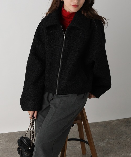 圧縮ブークレジップショートブルゾン/AC3832（ブルゾン）｜acro（アクロ）