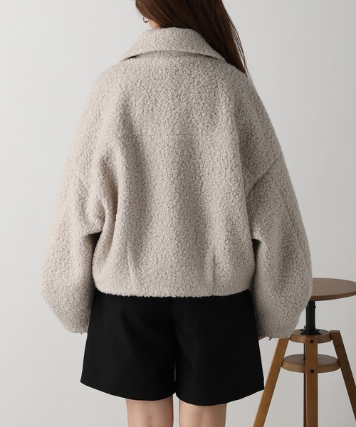 acro（アクロ）の「圧縮ブークレジップショートブルゾン/AC3832（ブルゾン・レディース・ブラック/アイボリー・ﾌﾘ-）」の17枚目の写真