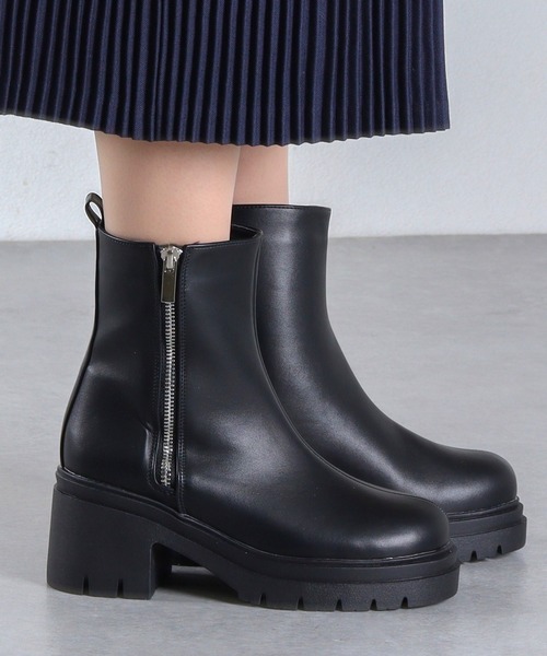 【セール】ミドル丈 厚底 高ヒール ブーツ センターライン (9125)/Liberty doll（ブーツ）｜LibertyDoll（リバティードール） 4,731円