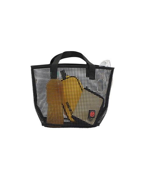 STREAM TRAIL(ストリームトレイル)の「MESH TOTE S(トートバッグ・メンズ・ブラック・SMALL)」の3枚目の写真