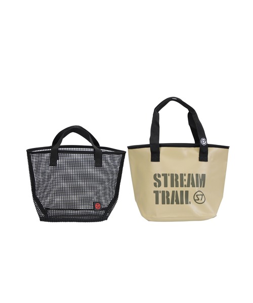 STREAM TRAIL(ストリームトレイル)の「MESH TOTE S(トートバッグ・メンズ・ブラック・SMALL)」の6枚目の写真