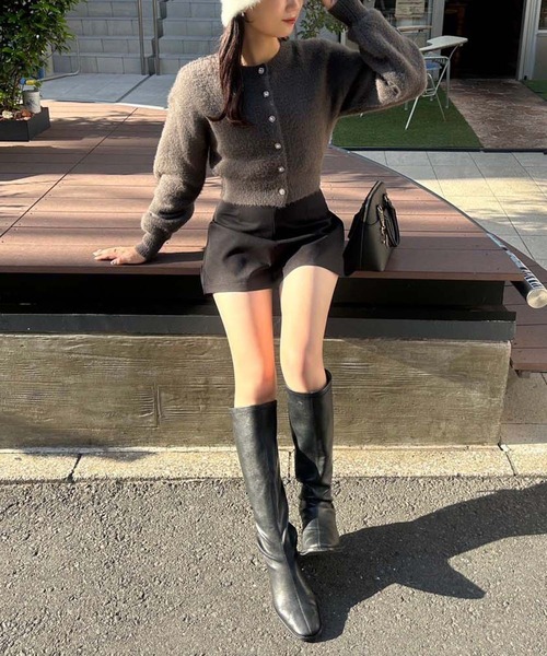 one after another NICE CLAUP（ワンアフターアナザーナイスクラップ）の「きらきらボタンラメニットカーディガン（カーディガン/ボレロ・レディース・ライトイエロー/チャコール/アイボリー/ライトグレー・FREE）」の22枚目の写真