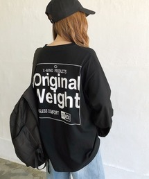 バックBIGロゴプリントルーズロンT