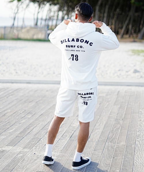 BILLABONG（ビラボン）の「BILLABONG/ビラボン パイル地　プルオーバーフーディ パーカー バックロゴ/セットアップ対応 BE011-012（パーカー・メンズ・オフホワイト/グレー・L/M）」の9枚目の写真