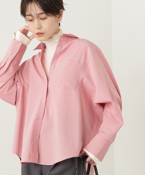 N.（N. Natural Beauty Basic）（エヌエヌナチュラルビューティーベーシック）の「◆オーバールーズシャツ（シャツ/ブラウス・レディース・ピンク/グレー/ストライプ・MEDIUM）」の15枚目の写真