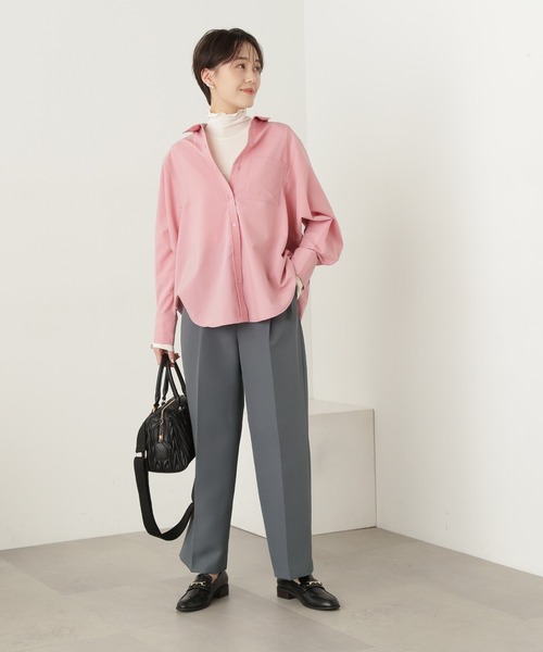 N.（N. Natural Beauty Basic）（エヌエヌナチュラルビューティーベーシック）の「◆オーバールーズシャツ（シャツ/ブラウス・レディース・ピンク/グレー/ストライプ・MEDIUM）」の16枚目の写真