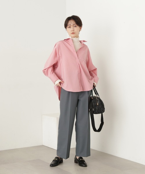 N.（N. Natural Beauty Basic）（エヌエヌナチュラルビューティーベーシック）の「◆オーバールーズシャツ（シャツ/ブラウス・レディース・ピンク/グレー/ストライプ・MEDIUM）」の19枚目の写真