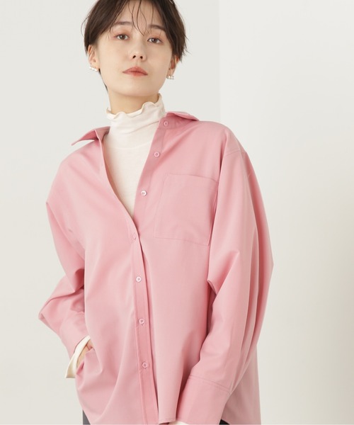 N.（N. Natural Beauty Basic）（エヌエヌナチュラルビューティーベーシック）の「◆オーバールーズシャツ（シャツ/ブラウス・レディース・ピンク/グレー/ストライプ・MEDIUM）」の20枚目の写真