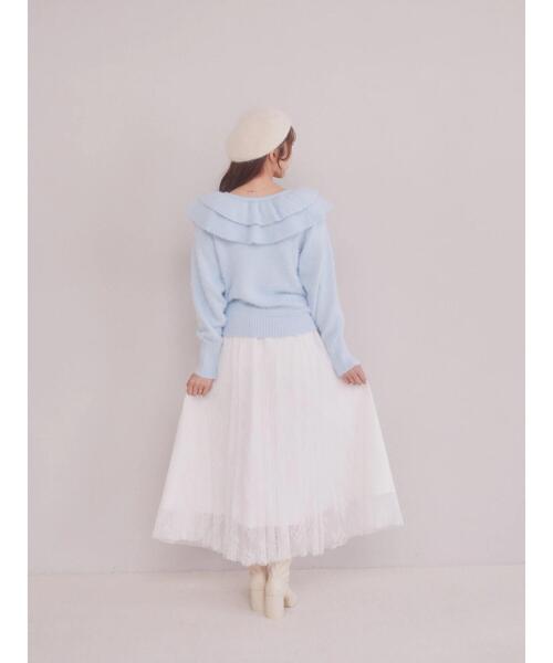 Areeam（アリーム）の「レースアップフリルニットプルオーバー（ニット/セーター・レディース・ベージュ/ライトブルー・FREE）」の18枚目の写真