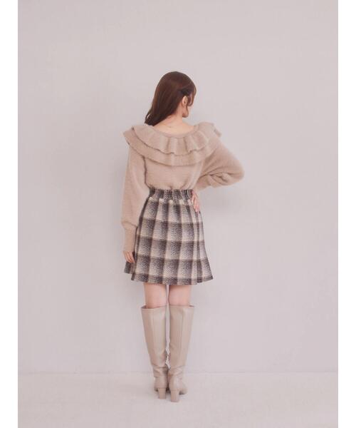 Areeam（アリーム）の「レースアップフリルニットプルオーバー（ニット/セーター・レディース・ベージュ/ライトブルー・FREE）」の7枚目の写真