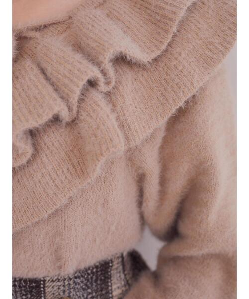 Areeam（アリーム）の「レースアップフリルニットプルオーバー（ニット/セーター・レディース・ベージュ/ライトブルー・FREE）」の8枚目の写真