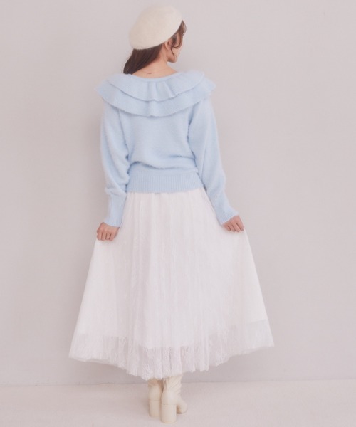 Areeam（アリーム）の「レースアップフリルニットプルオーバー（ニット/セーター・レディース・ベージュ/ライトブルー・FREE）」の20枚目の写真