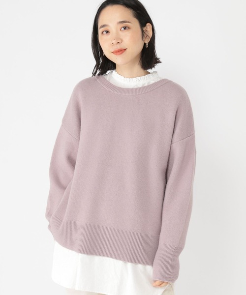 studio CLIP（スタディオクリップ）の「7ゲージ アソートダブルフロントカーディガン（カーディガン/ボレロ・レディース・マスタード/その他1/ライトブルー/アイボリー/その他2/カーキ/ラベンダー/レッド・FREE）」の4枚目の写真