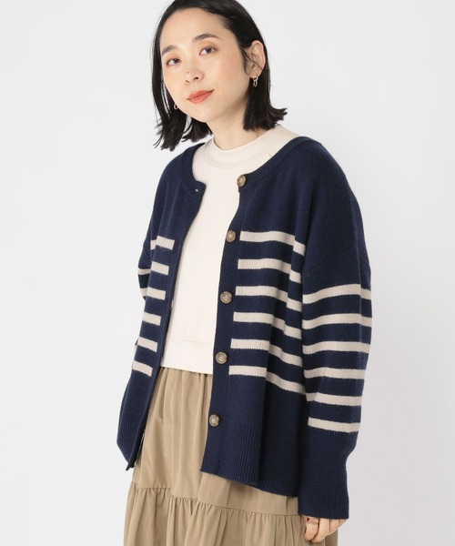 studio CLIP（スタディオクリップ）の「7ゲージ アソートダブルフロントカーディガン（カーディガン/ボレロ・レディース・マスタード/その他1/ライトブルー/アイボリー/その他2/カーキ/ラベンダー/レッド・FREE）」の8枚目の写真