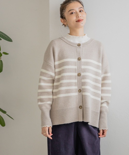 studio CLIP（スタディオクリップ）の「7ゲージ アソートダブルフロントカーディガン（カーディガン/ボレロ・レディース・マスタード/その他1/ライトブルー/アイボリー/その他2/カーキ/ラベンダー/レッド・FREE）」の18枚目の写真