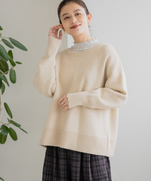 studio CLIP（スタディオクリップ）の「7ゲージ アソートダブルフロントカーディガン（カーディガン/ボレロ・レディース・マスタード/その他1/ライトブルー/アイボリー/その他2/カーキ/ラベンダー/レッド・FREE）」の9枚目の写真