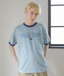 FRUIT OF THE LOOM | リンガーTシャツ1 / 半袖 / トリム / ワンポイント / プリント / ユニセックス(Tシャツ/カットソー)