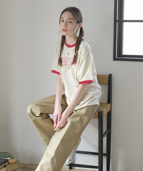 マーク　リンガー　Tシャツ　M ショーケース　Firstfruit1 FRUIT OF THE LOOM tシャツ リンガーTシャツ2 メンズ レディース