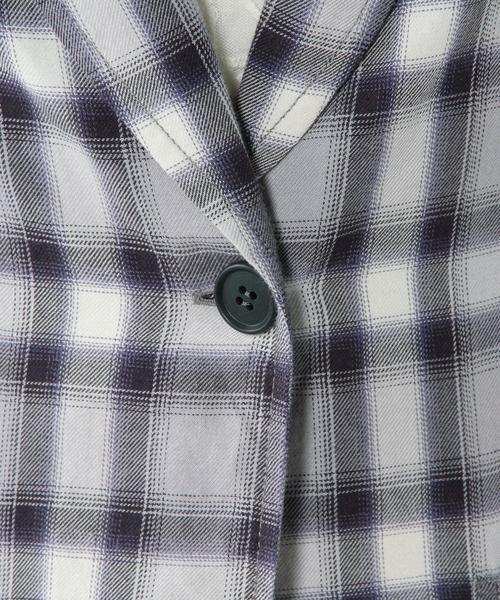 Another Edition(アナザーエディション)の「■オンブレーチェックガウン/AEBC C/R OMBRE CHK GOWN◆(カーディガン/ボレロ・レディース・グレー/ブラウン/ワイン・フリ-)」の14枚目の写真